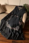 Nightfall – Black Embellished Sheesha Silk Formal Dress