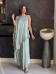 Tide – Sage Mint Luxury Draped Ensemble